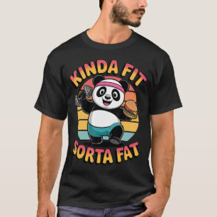 Camiseta Panda Bonito Ginásio Engraçado Meio Gordo Um Pouco