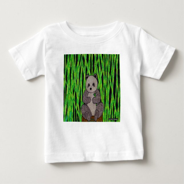 Camiseta Panda (branca) - Camisa-bebê (Frente)