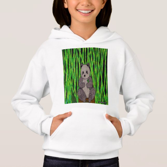 Camiseta Panda (branco) - Moletom de Menina (Frente)