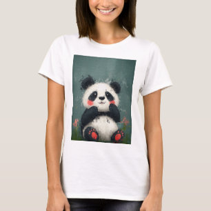 Camiseta Panda Brilhante - Pintura Digital
