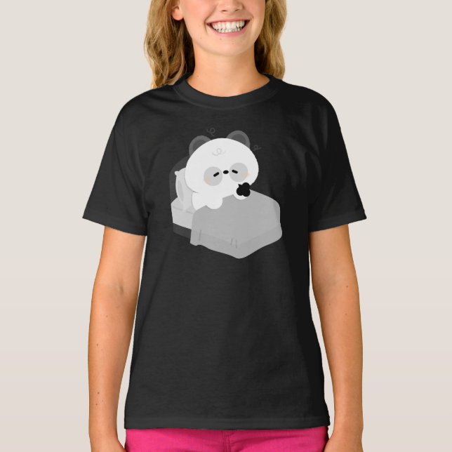 Camiseta Panda Cansado Fofo (Frente)