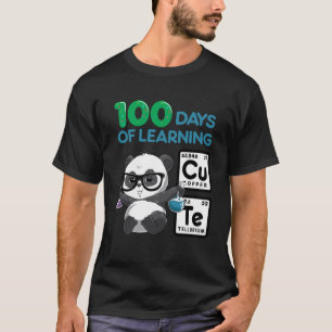 Camiseta Panda Cientista Bonita 100 Dias de Ombro