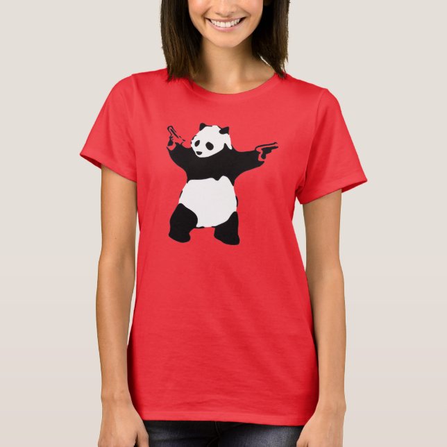 Camiseta Panda com armas (Frente)