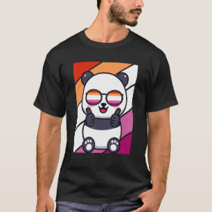 Camiseta Panda Com Bandeira Lgbtq Orgulhosa Ally