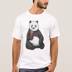 Camiseta Panda com Bebida