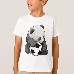 Camiseta Panda com bola de futebol