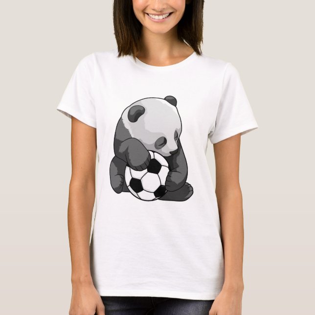 Camiseta Panda com bola de futebol (Frente)