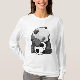 Camiseta Panda com bola de futebol