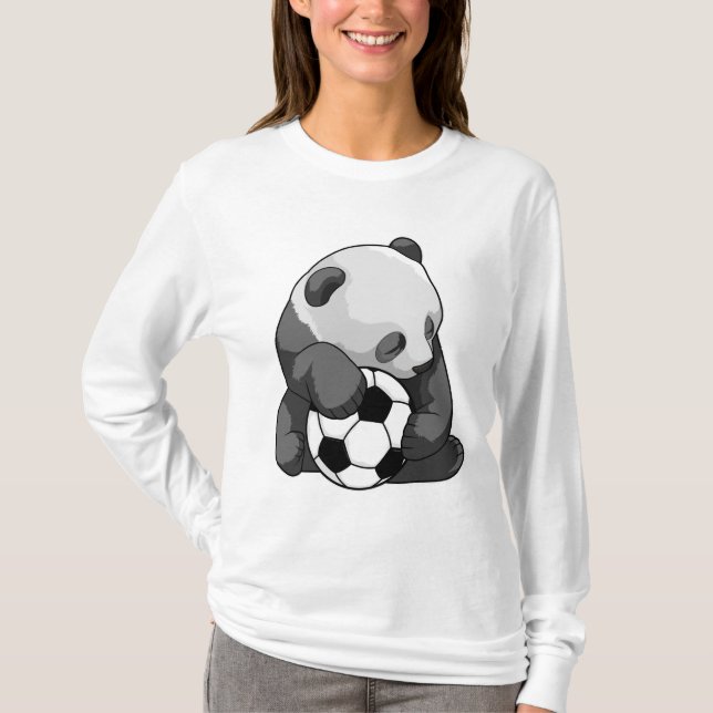 Camiseta Panda com bola de futebol (Frente)