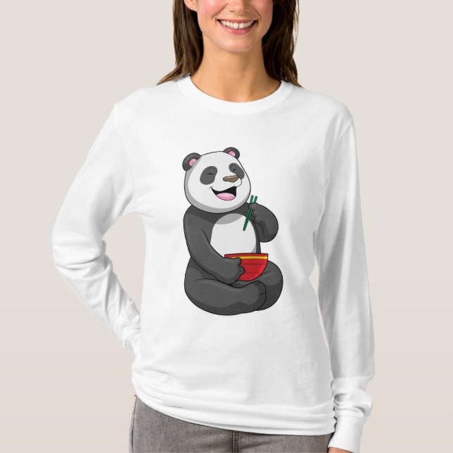 Camiseta Panda com Bowl Ramen (Frente)
