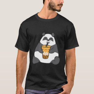 Camiseta Panda Com Chá de Bolhas