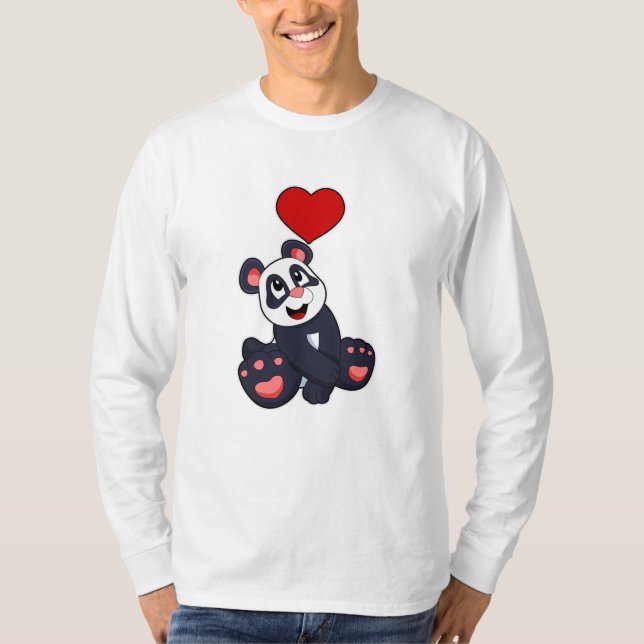 Camiseta Panda com Coração (Frente)