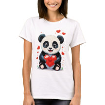 Panda com Coração - Pintura Adorável do Amor