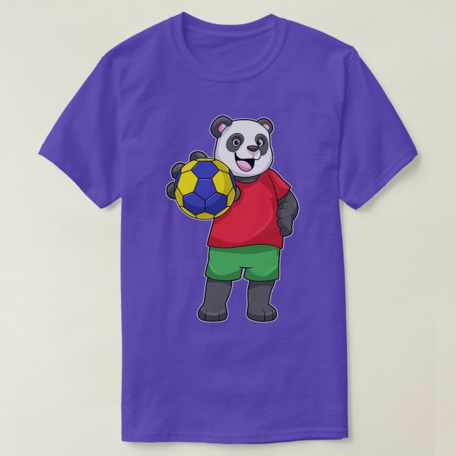 Camiseta Panda com Esportes de Andebol (Frente do Design)