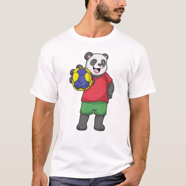 Camiseta Panda com Esportes de Andebol (Frente)