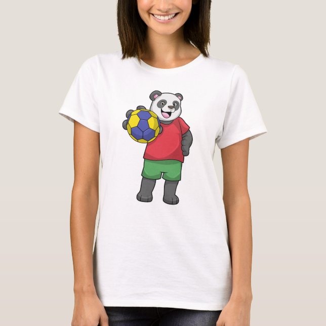 Camiseta Panda com Esportes de Andebol (Frente)
