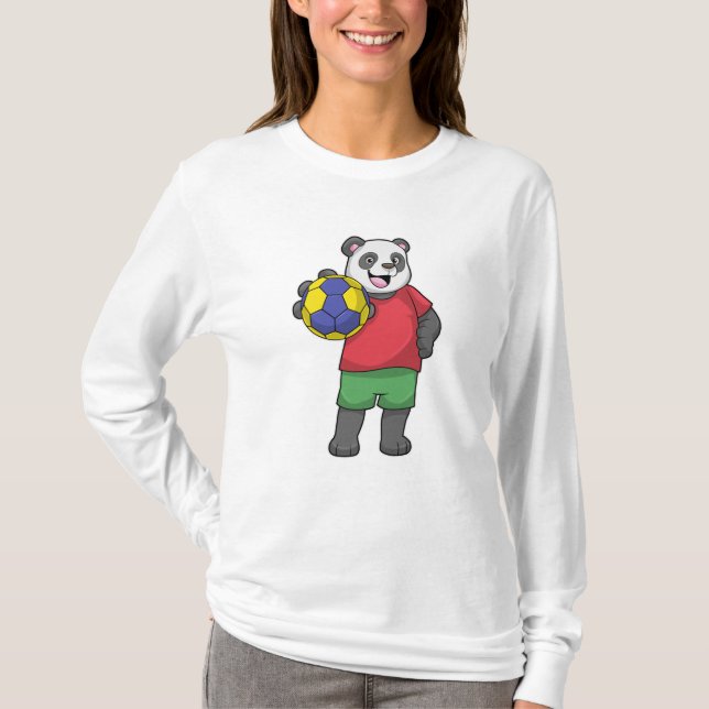 Camiseta Panda com Esportes de Andebol (Frente)