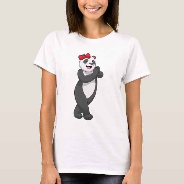 Camiseta Panda com Faixa de Opções (Frente)