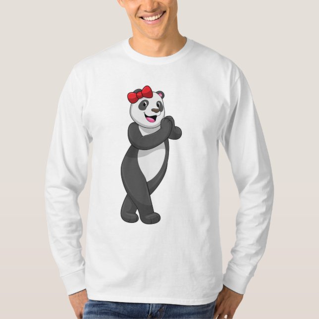 Camiseta Panda com Faixa de Opções (Frente)