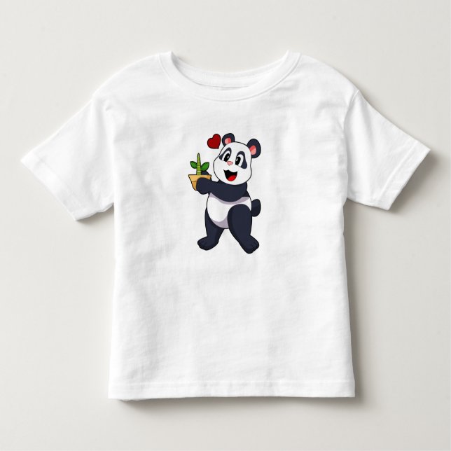 Camiseta Panda com Flor Bamboo (Frente)