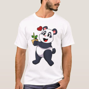 Camiseta Panda com Flor Bamboo