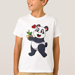 Camiseta Panda com Flor Bamboo