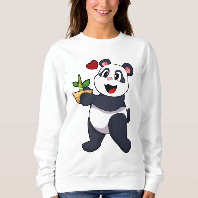 Camiseta Panda com Flor Bamboo (Frente)