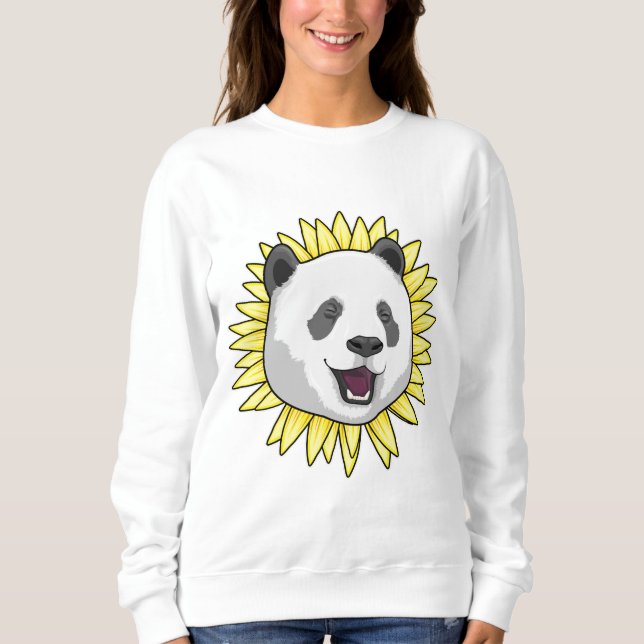 Camiseta Panda com girassol (Frente)