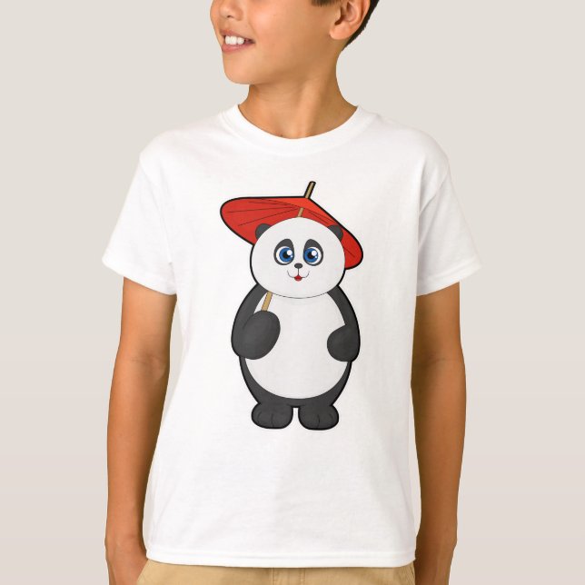 Camiseta Panda com guarda-chuva (Frente)