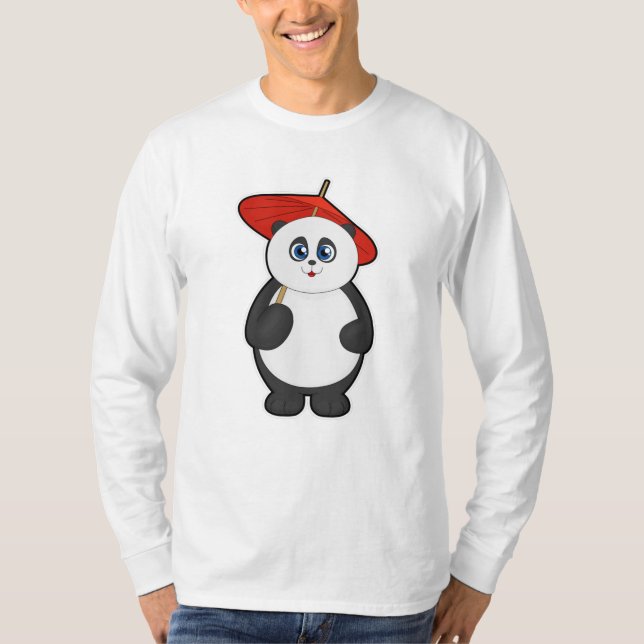 Camiseta Panda com guarda-chuva (Frente)