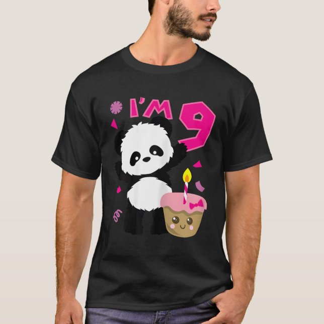 Camiseta Panda Com Kawaii Cake 9 Py (Frente)