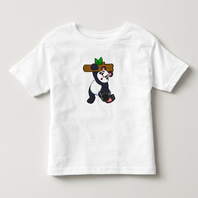 Camiseta Panda com madeira no treino da Força (Frente)