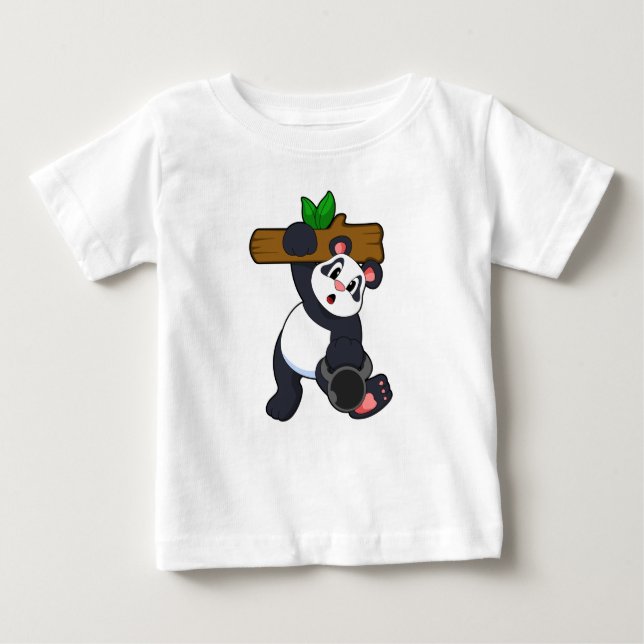 Camiseta Panda com madeira no treino da Força (Frente)