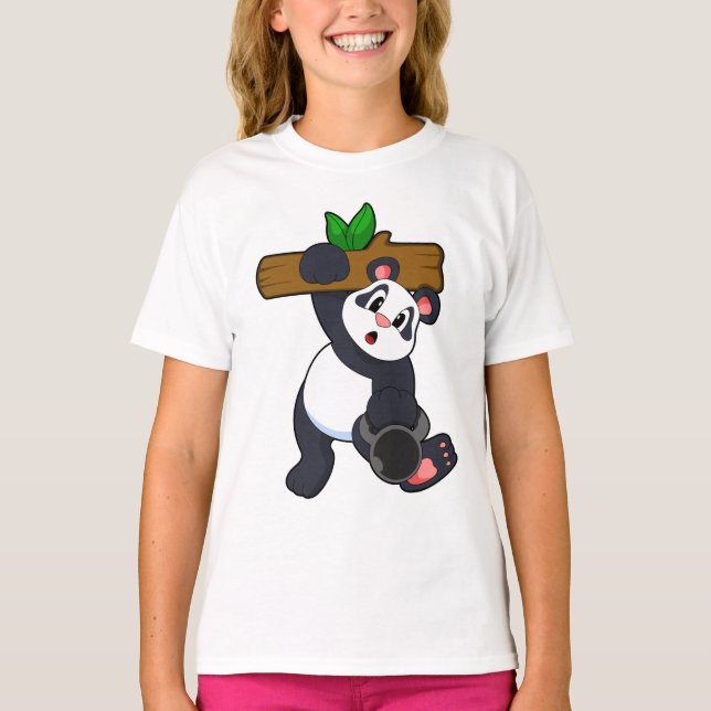 Camiseta Panda com madeira no treino da Força (Frente)
