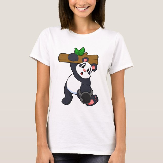 Camiseta Panda com madeira no treino da Força (Frente)