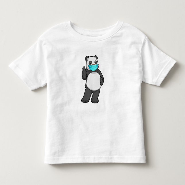 Camiseta Panda com máscara de rosto (Frente)