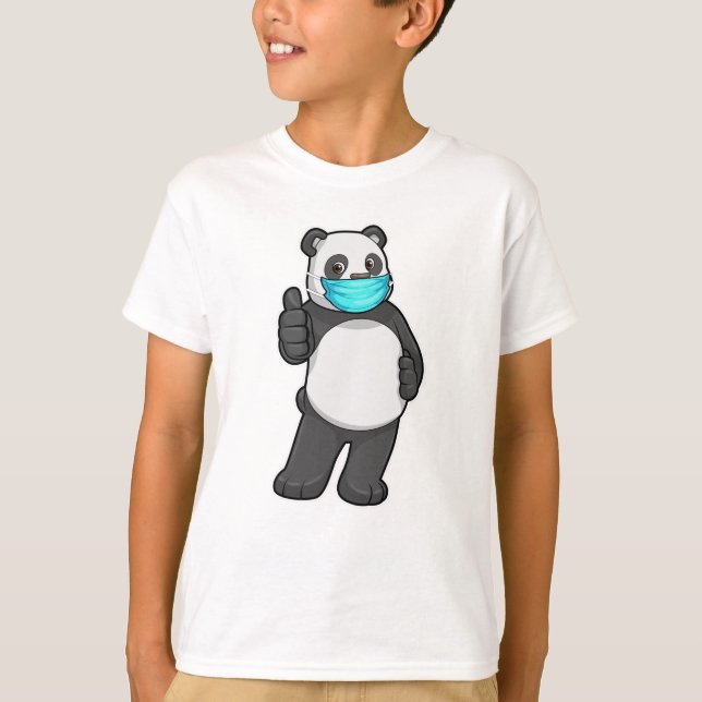 Camiseta Panda com máscara de rosto (Frente)