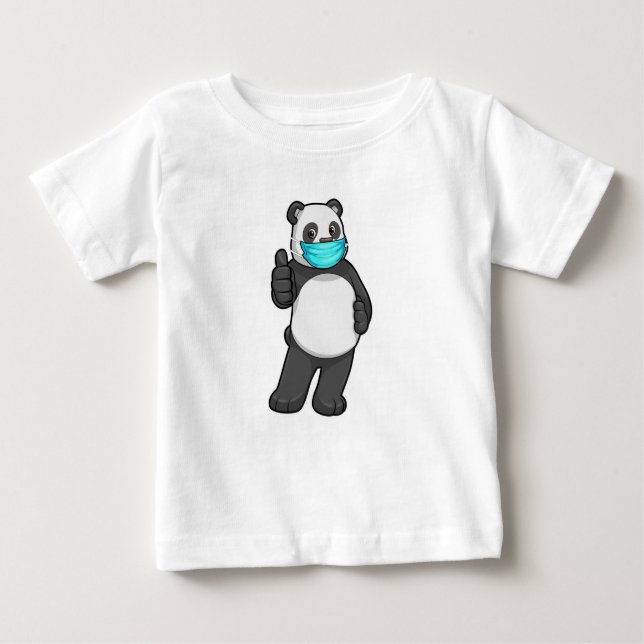 Camiseta Panda com máscara de rosto (Frente)