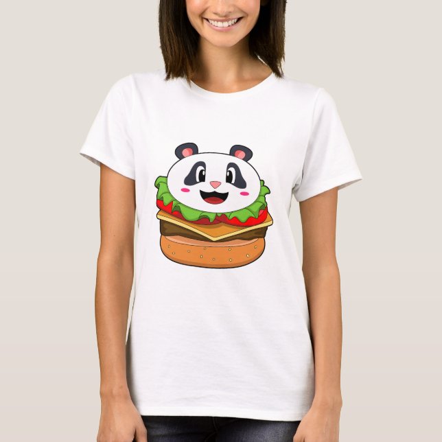 Camiseta Panda com o Burger (Frente)