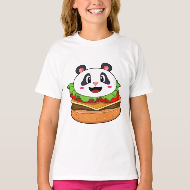 Camiseta Panda com o Burger (Frente)