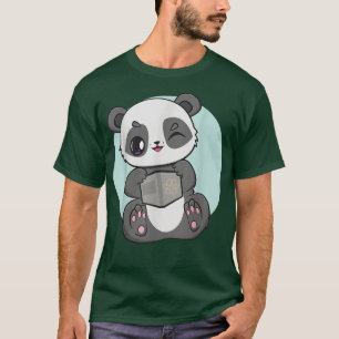 Camiseta Panda com Olhos Roxos Kawaii Urso Cub Animanga