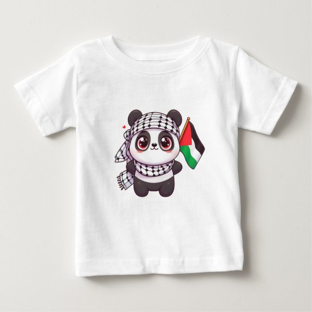 Camiseta Panda com Paz na Palestina (Frente)