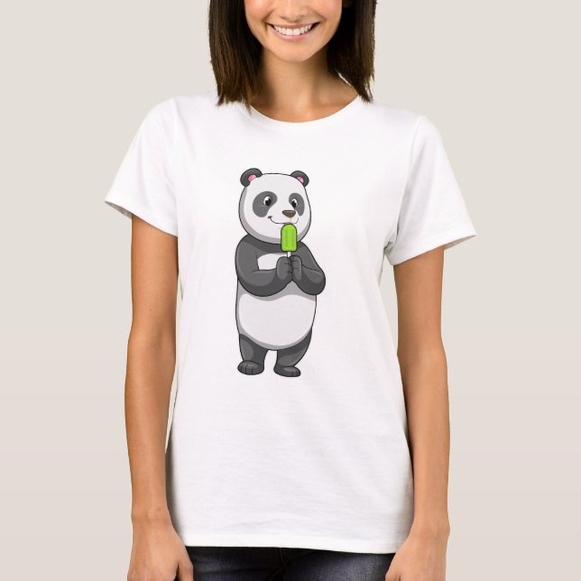 Camiseta Panda com picolé (Frente)