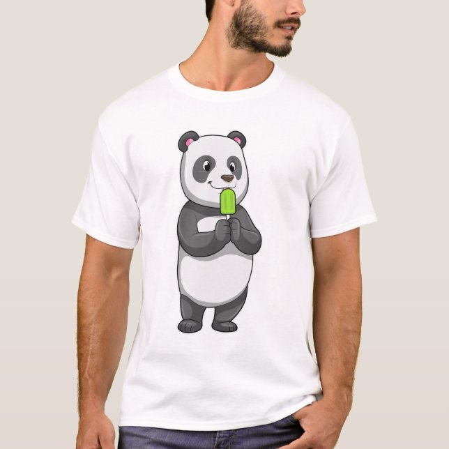 Camiseta Panda com picolé (Frente)