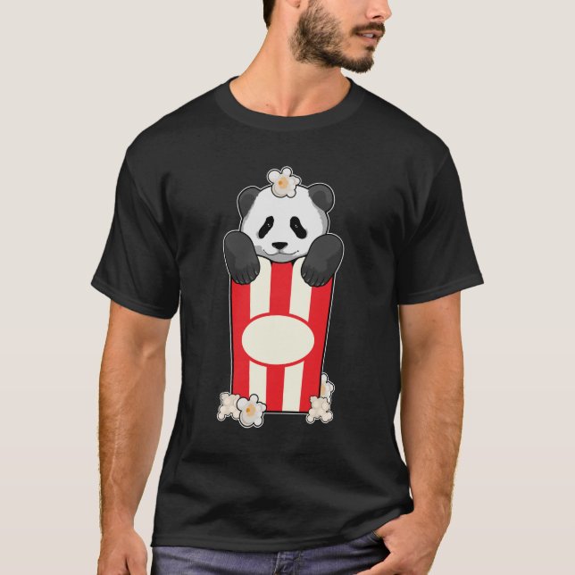 Camiseta Panda com pipoca (Frente)
