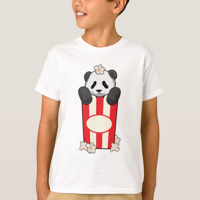Camiseta Panda com pipoca (Frente)