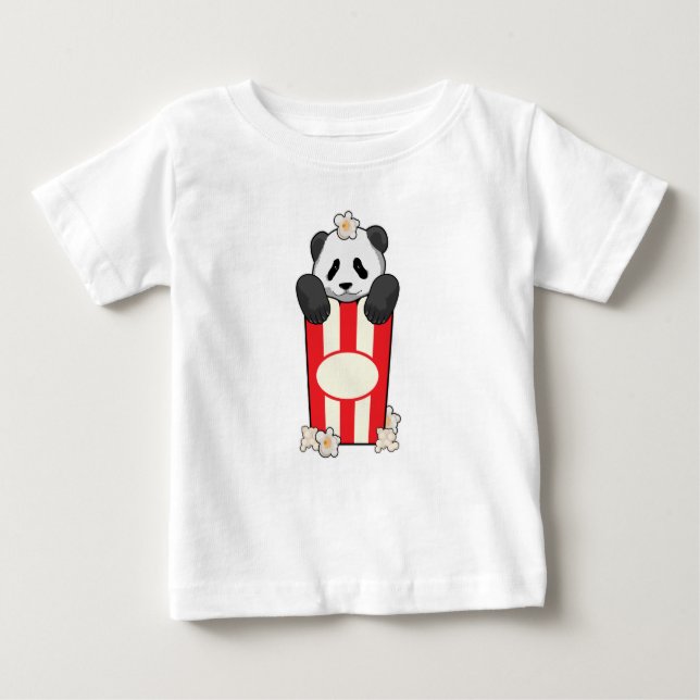 Camiseta Panda com pipoca (Frente)
