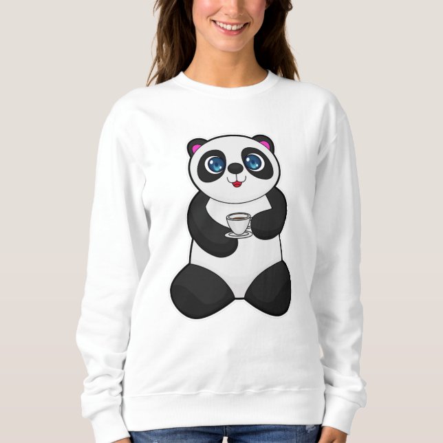 Camiseta Panda com Taça de Café (Frente)