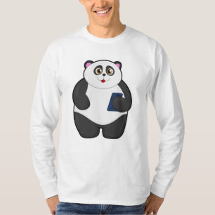 Camiseta Panda com telefone celular
