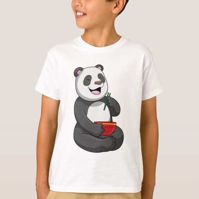 Camiseta Panda com Tigela de Ramen (Frente)